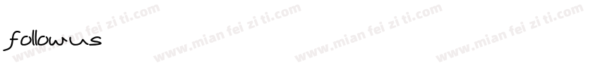 follow us字体转换